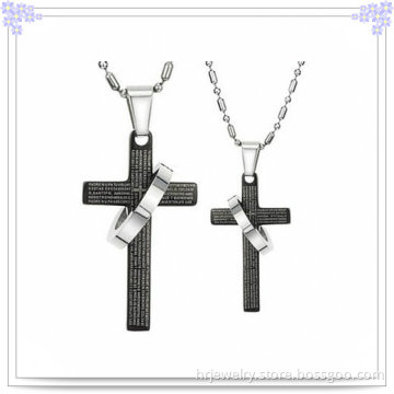 Fashion Cross Pendant Stainless Steel Necklace (HR2115)